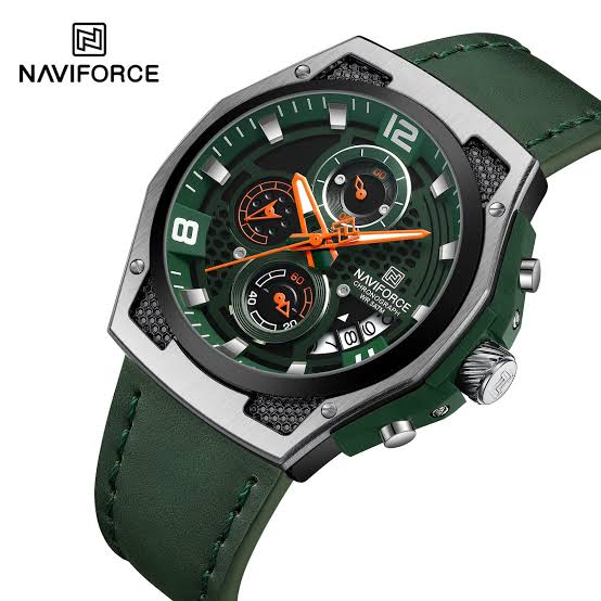 NAVIFORCE Chronograph Watch with Leather Strap | NF8051