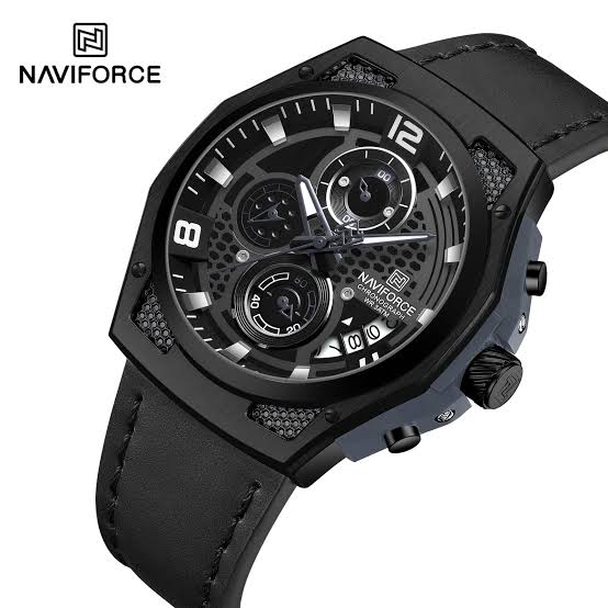 NAVIFORCE Chronograph Watch with Leather Strap | NF8051