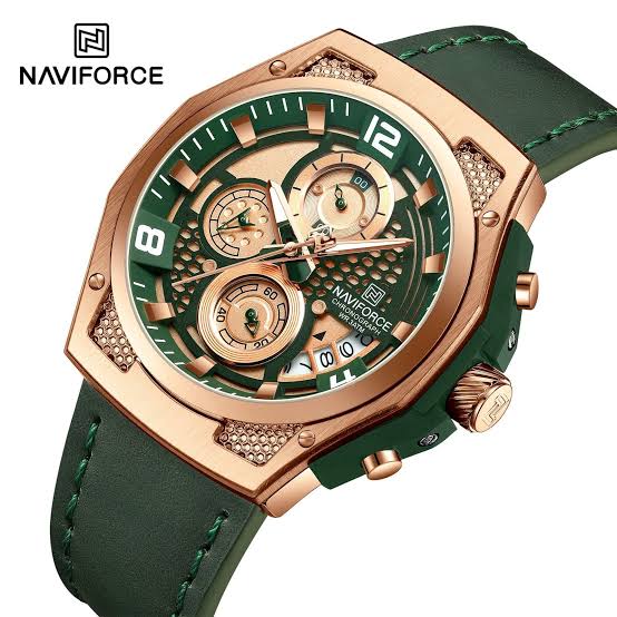 NAVIFORCE Chronograph Watch with Leather Strap | NF8051