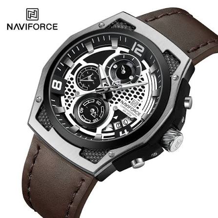 NAVIFORCE Chronograph Watch with Leather Strap | NF8051